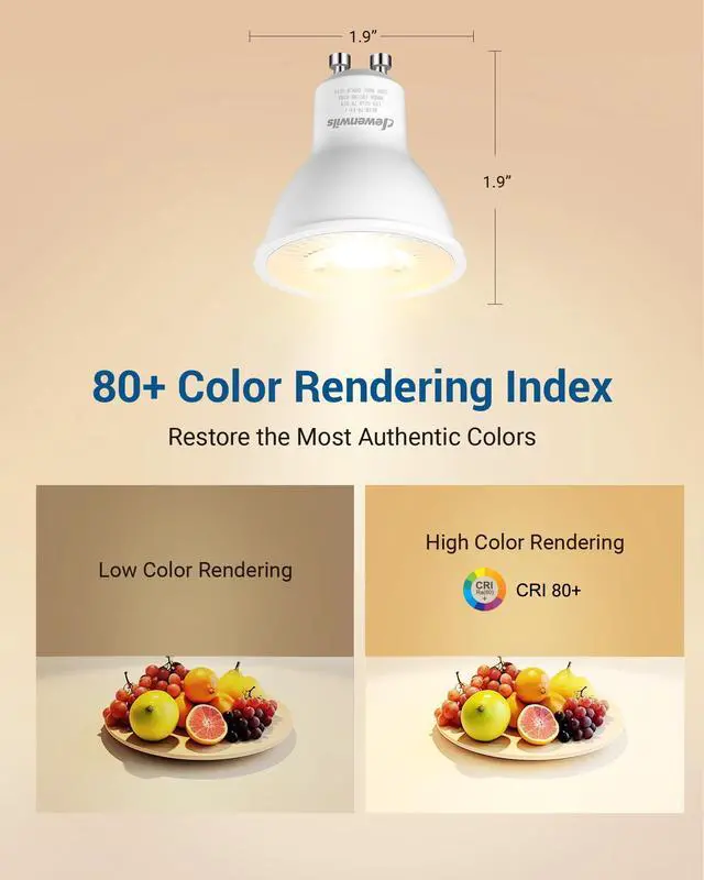 Alt view image 13 of 14 - 10-Pack GU10 LED Bulb Dimmable Replacement for Track Lighting | 3000K Warm White, 500LM, 7W (50W Equivalent) LED Light Bulb for Kitchen, Range Hood, Living Room, Bedroom