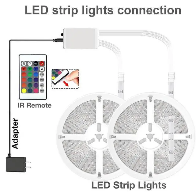 Alt view image 9 of 14 - Led Strip Lights 200ft (2 Rolls of 100ft), Led Lights for Bedroom with App & Remote Control, 24V Led Lights Strip for Room & Festival Decoration