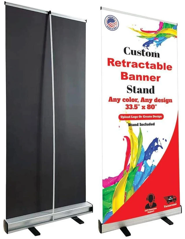 Alt view image 6 of 10 - Custom Retractable Banner - Vibrant Graphics, Make A Lasting Impression For Business, Corporate Events, Advertising, Comes With Travel Case & Stand - 33.5"x80"