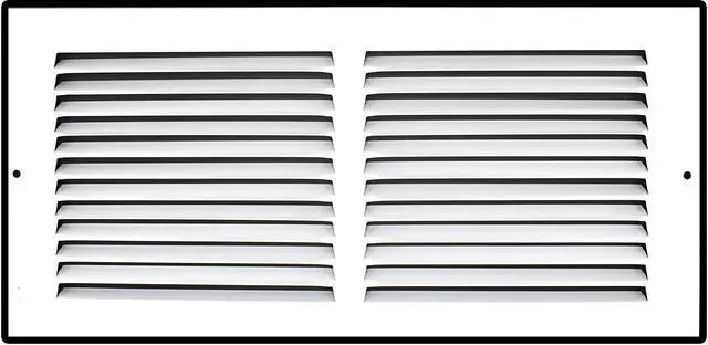 Alt view image 11 of 14 - Fits 14x6 Duct Opening | Steel Return Air Grille by | Vent Cover Grill for Sidewall and Ceiling | White | HVAC Cold Air Intake Grille | Outer Dimensions: 15.75"W X 7.75"H