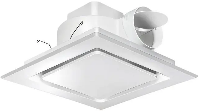 Alt view image 8 of 14 - Bathroom Exhaust Fan 10" Panel | Ultra Quiet without Light(8x8 Mount), 110CFM, 4" Duct for Bathroom/Garage/Home