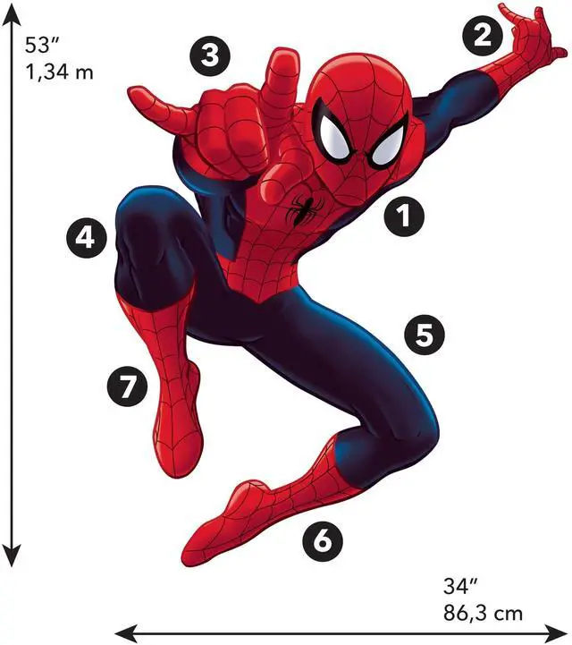 Alt view image 5 of 6 - Marvel Ultimate Spider-Man Giant Peel and Stick Wall Decals by, RMK4831GM, Red, Blue, Yellow