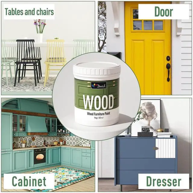 Alt view image 14 of 14 - Matte Finish Furniture Paint - 5 Oz Black Paint for Wood Cabinets, Doors, Tables, and Dressers Refinishing - Water-Based, Non-Toxic & Odorless, Easy to Apply(Black)