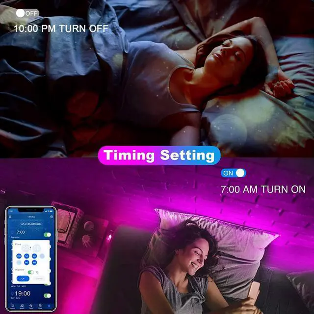 Alt view image 13 of 14 - Led Strip Lights 200ft (2 Rolls of 100ft), Led Lights for Bedroom with App & Remote Control, 24V Led Lights Strip for Room & Festival Decoration