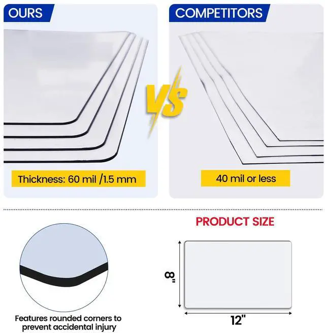 Alt view image 11 of 14 - Magnetic Vent Covers, Extra Strong Magnets, 8" x 12" (4 Pack) Ultra Thick 60mil, Complete Seal, Air Vent Covers for Home Floor, Ceiling, Wall Registers, HVAC, AC, RV, and Heater Vents