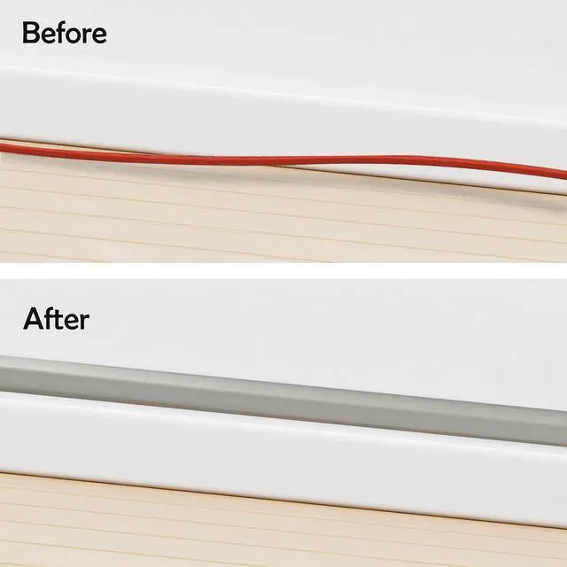 Alt view image 12 of 14 - TV Cord Hider Cable Protector - Strong Self Adhesive Wall Cord Cover Cable Hider - Low Profile Cable Management Wall Cord Concealer Cable Raceway