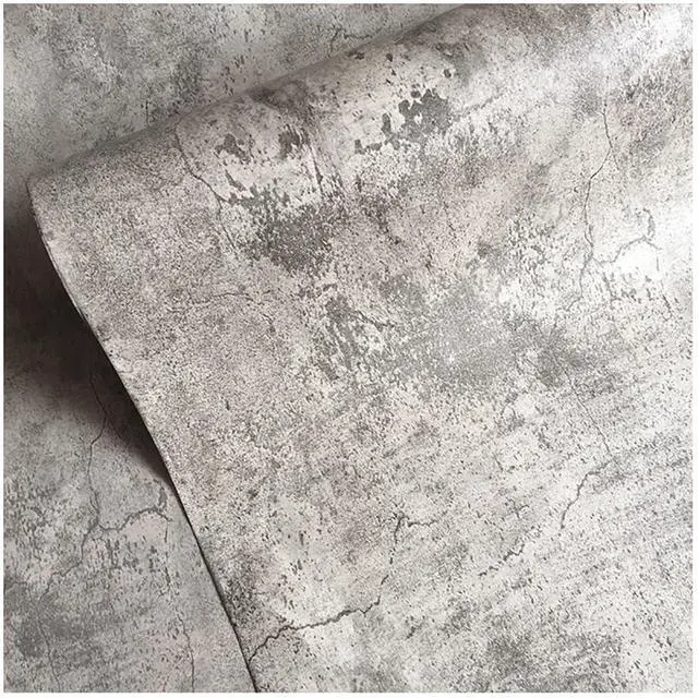 Alt view image 9 of 14 - Concrete Wallpaper Peel and Stick Grey Cement Contact Paper Industrial Style Self Adhesive Waterproof Removable Decorative Wall Covering Vinyl Film Furniture Stickers for Floor Wall Cabinets