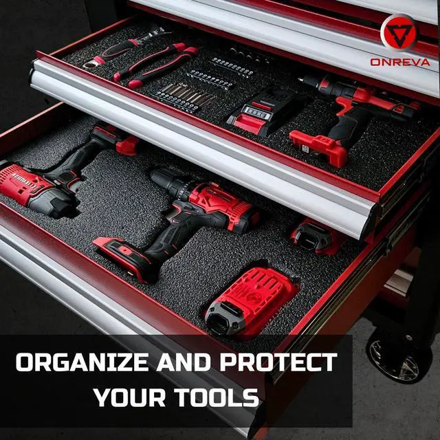 Alt view image 9 of 14 - Tool Box Foam, 3Pack 22x18x2 inch, Foam Inserts for Cases, Polyethylene Storage Sheets for Toolbox Hard Case, Tool Shadow Insert, Kaizen Organizer Sheet