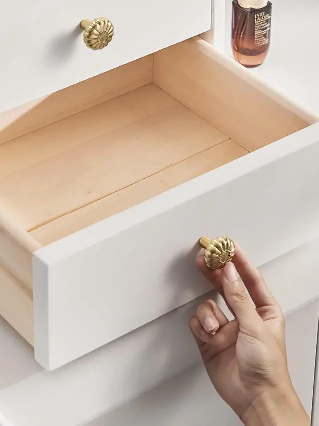 Alt view image 14 of 14 - Brushed Gold Cabinet Knobs 10 Pack Brass Drawer Pulls Kitchen Cupboard Bathroom Dresser Cabinet Hardware Handles Zinc Alloy