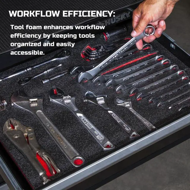 Alt view image 13 of 14 - Tool Box Foam, 3Pack 22x18x2 inch, Foam Inserts for Cases, Polyethylene Storage Sheets for Toolbox Hard Case, Tool Shadow Insert, Kaizen Organizer Sheet