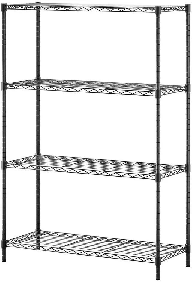 Alt view image 8 of 14 - 4-Tier Wire Shelf | 36" x 14" x 54" | Black | Storage Shelves with Adjustable Racks, Holds upto 1000 lbs | Rust-Resistant, No-Tool Assembly | For Home, Garage