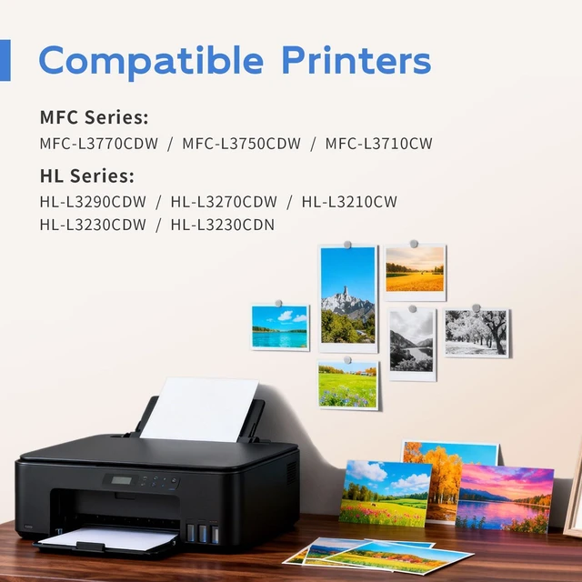 Alt view image 10 of 14 - TN227 Compatible Toner Cartridge Replacement for Brother TN 227 TN227BK Work for HL-L3270CDW HL-L3230CDW HL-L3210CW HL-L3290CDW MFC-L3710CDW (4 Pack)
