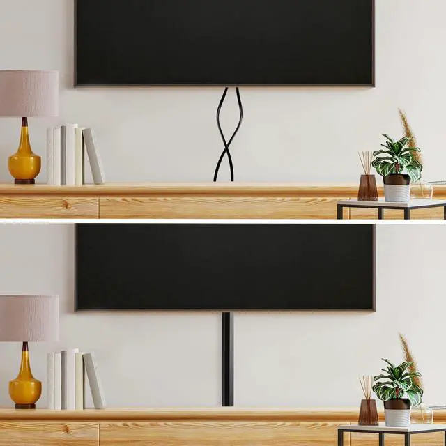 Alt view image 11 of 14 - TV Cord Hider Cable Protector - Strong Self Adhesive Wall Cord Cover Cable Hider - Low Profile Cable Management Wall Cord Concealer Cable Raceway