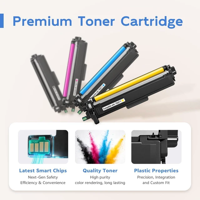 Alt view image 12 of 14 - TN227 Compatible Toner Cartridge Replacement for Brother TN 227 TN227BK Work for HL-L3270CDW HL-L3230CDW HL-L3210CW HL-L3290CDW MFC-L3710CDW (4 Pack)