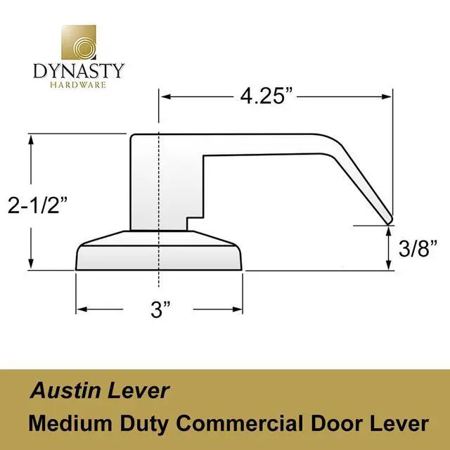 Alt view image 6 of 6 - Passage Door Lever Lockset, ADA Compliant, Light Duty Non-Locking Handle for Hallway or Closet Use, Satin Chrome Finish, Model AUS-30-26D