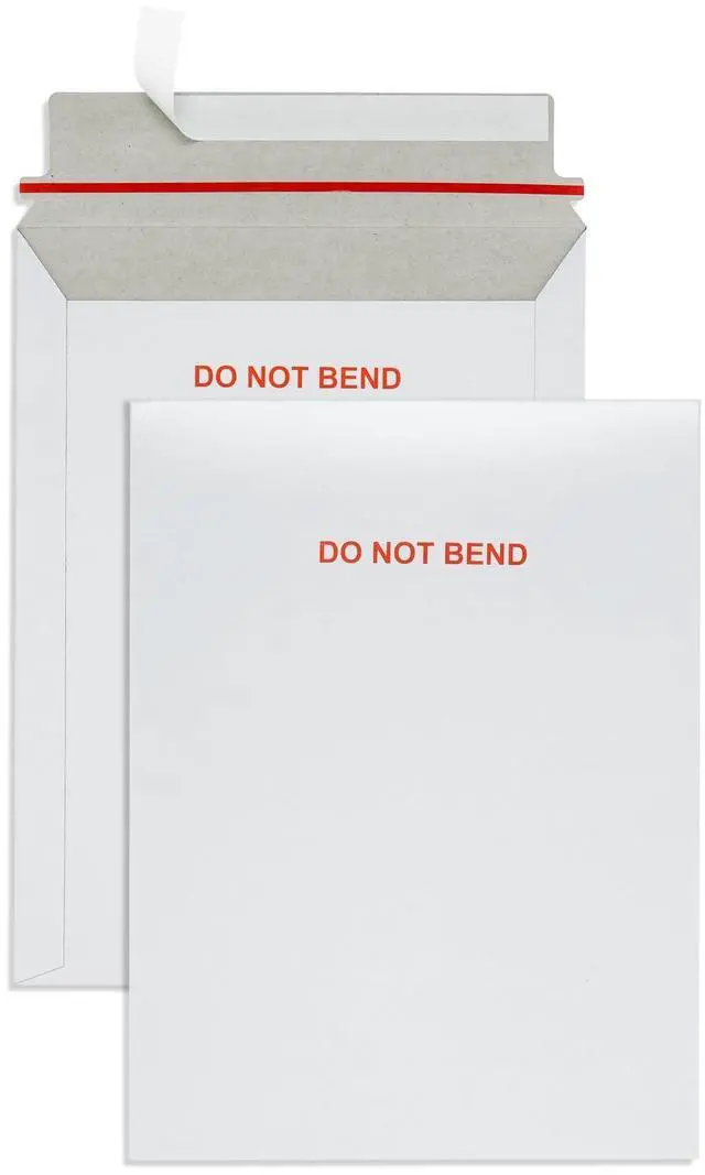 Alt view image 8 of 14 - 100 9" x 12" Rigid Mailers, Self Seal, Do Not Bend | heavy-duty cardboard, stay-flat rigid, peel and seal, protects photos, documents, prints, magazines, cards