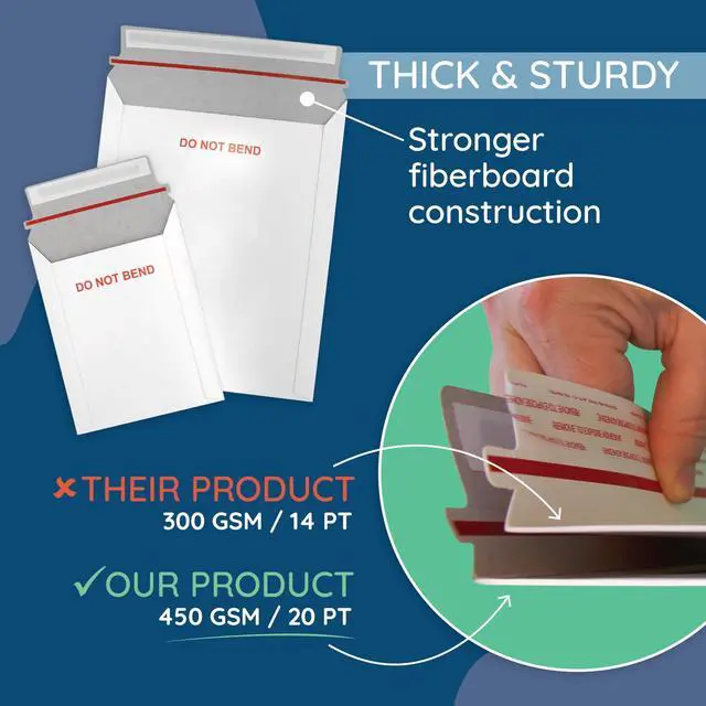 Alt view image 11 of 14 - 100 9" x 12" Rigid Mailers, Self Seal, Do Not Bend | heavy-duty cardboard, stay-flat rigid, peel and seal, protects photos, documents, prints, magazines, cards