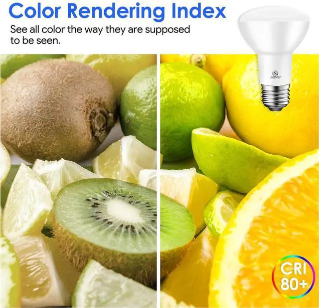 Alt view image 14 of 14 - Energetic BR20 LED Bulb R20 Dimmable 5000K Daylight 45W Equivalent to 6.5W, Recessed Can Light Bulbs, Kitchen Ceiling Lights, E26 500 Lumen LED Flood Light Bulbs, Indoor UL Listed (Pack of 10)