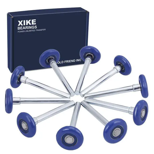 Alt view image 2 of 2 - Blue 2" Nylon Garage Door Roller, 10 Pack, 4" Stem, 6200-2RS Bearing | Super Quiet,Durable,Smooth, High Load, Easy to install,6200-2RS Double Seals Bearings