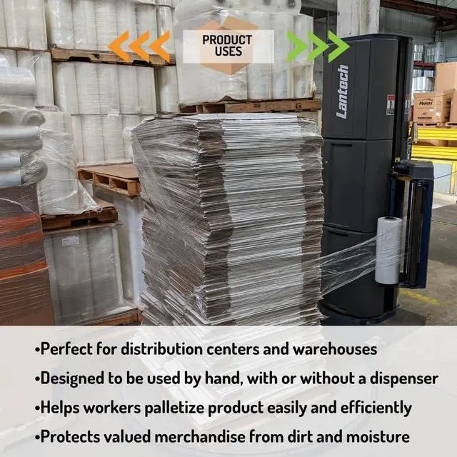 Alt view image 12 of 14 - PSBM Machine Stretch Wrap, 1 Roll 10 Inch x 6000 Feet 80 Gauge Heavy Duty Clear Plastic Wrap Industrial Strength Shrink Film for Moving, Packing & Shipping