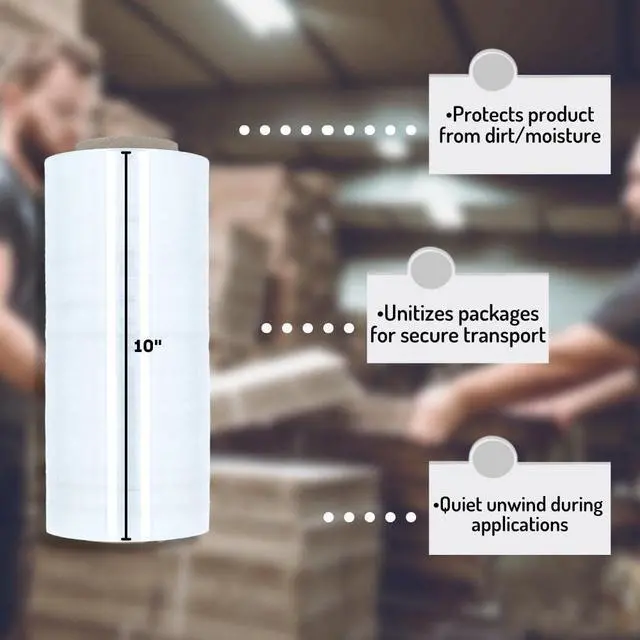 Alt view image 11 of 14 - PSBM Machine Stretch Wrap, 1 Roll 10 Inch x 6000 Feet 80 Gauge Heavy Duty Clear Plastic Wrap Industrial Strength Shrink Film for Moving, Packing & Shipping