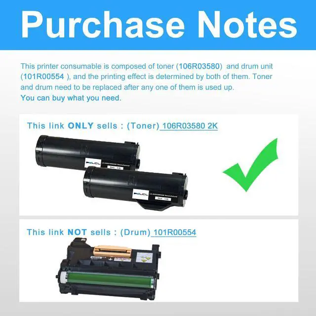Alt view image 11 of 14 - B400 B405 Black Toner Cartridge Replacement for Xerox 106R03580 for VersaLink B405 B400 B400DN B400N B405DN Printers (2-Pack)