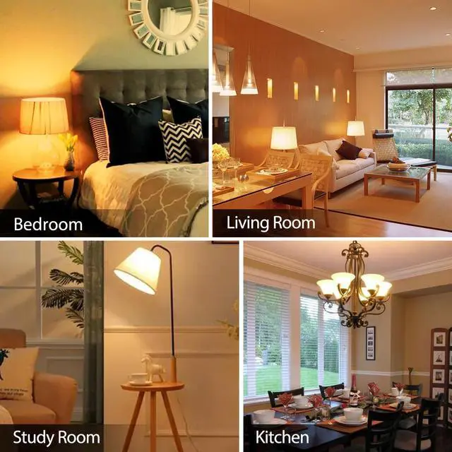Alt view image 13 of 14 - 24 Pack A19 LED Light Bulbs Soft Warm White 2700K, 60 Watt Equivalent | 9W Non-Dimmable E26 Base Energy Saving Warm Light Lamp Bulb, 800LM 120V, for Home, Bedroom, Living Room