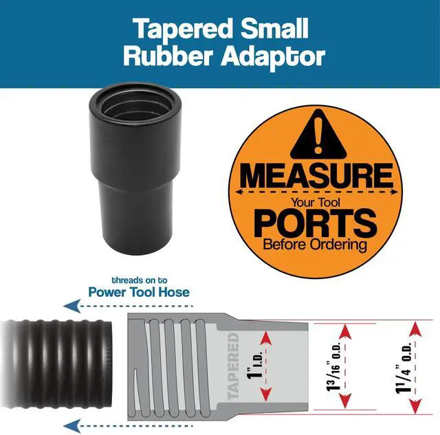 Alt view image 12 of 14 - 10 Foot Long Dust Collection Power Tool Hose Kit for Multiple Types/Brands