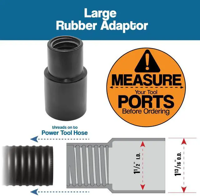 Alt view image 13 of 14 - 10 Foot Long Dust Collection Power Tool Hose Kit for Multiple Types/Brands