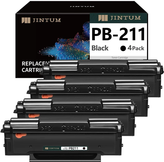 Alt view image 7 of 12 - PB-211 Compatible Toner Cartridge Replacement for Pantum PB-211 PB-211EV for P2502W M6552NW M6600NW P2500W M6602NW M6550NW Printer (4 Pack)