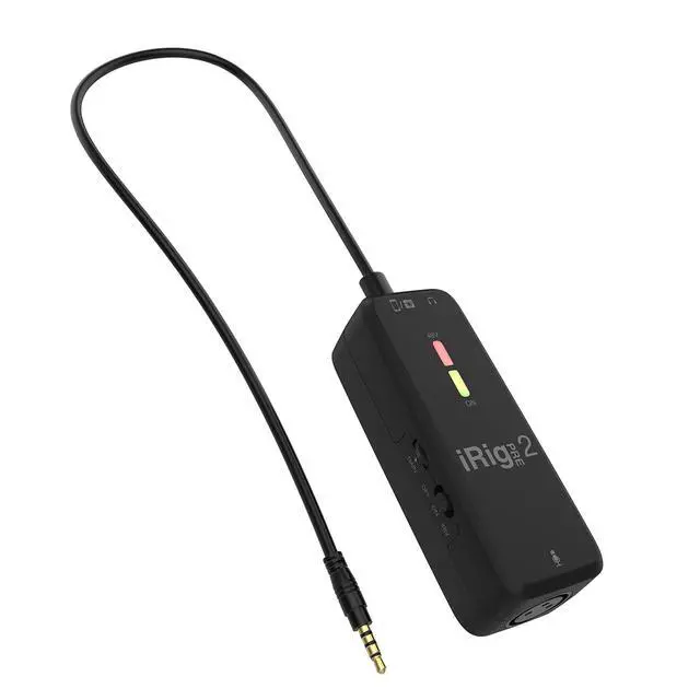 Alt view image 8 of 14 - iRig Pre 2 mic preamp Adapter Interface for iPhone, iPad, Android, iOS & DSLR Cameras, with +48V Phantom Power, XLR Connector & Headphone Output