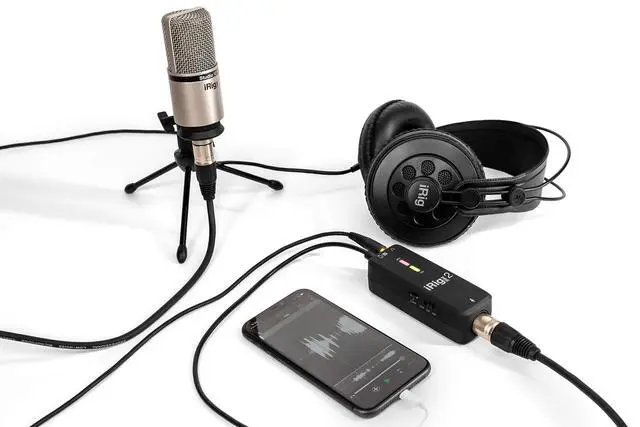 Alt view image 10 of 14 - iRig Pre 2 mic preamp Adapter Interface for iPhone, iPad, Android, iOS & DSLR Cameras, with +48V Phantom Power, XLR Connector & Headphone Output