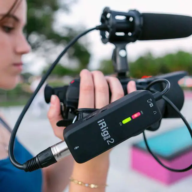 Alt view image 11 of 14 - iRig Pre 2 mic preamp Adapter Interface for iPhone, iPad, Android, iOS & DSLR Cameras, with +48V Phantom Power, XLR Connector & Headphone Output