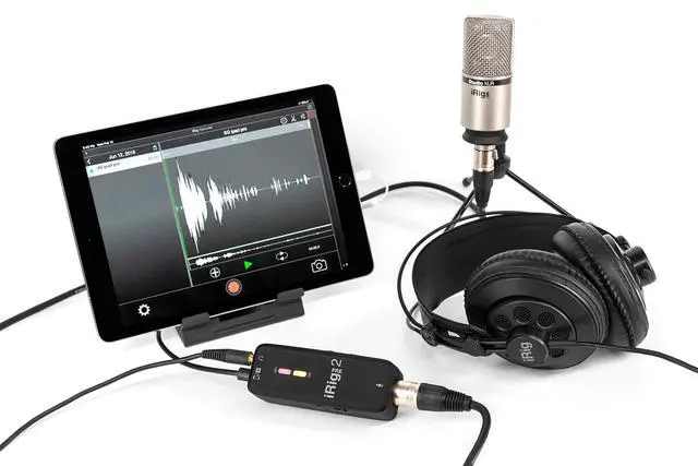 Alt view image 12 of 14 - iRig Pre 2 mic preamp Adapter Interface for iPhone, iPad, Android, iOS & DSLR Cameras, with +48V Phantom Power, XLR Connector & Headphone Output