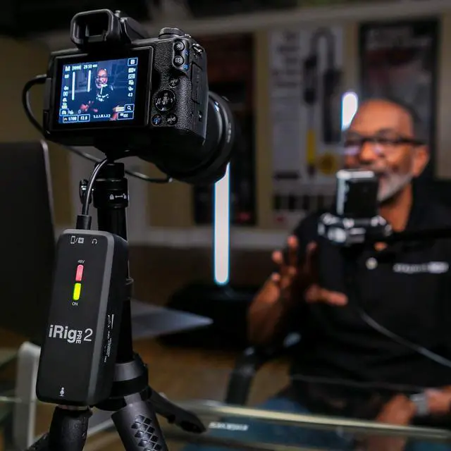 Alt view image 13 of 14 - iRig Pre 2 mic preamp Adapter Interface for iPhone, iPad, Android, iOS & DSLR Cameras, with +48V Phantom Power, XLR Connector & Headphone Output