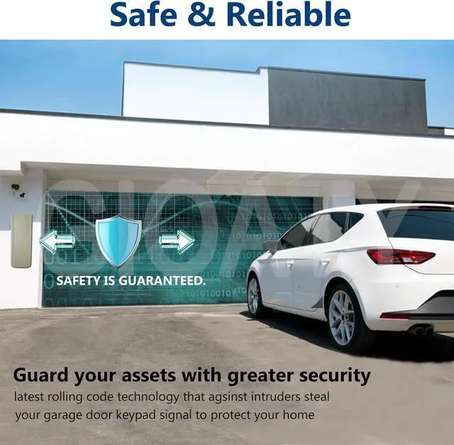 Alt view image 13 of 14 - Universal Garage Door Opener Keypad for Liftmaster Chamberlain Craftsman Wayne Dalton Openers Produced Since 1993, Wireless Keypad Keyless Entry, Replaces 877/878MAX 377/977/877/66LM, Safe Security