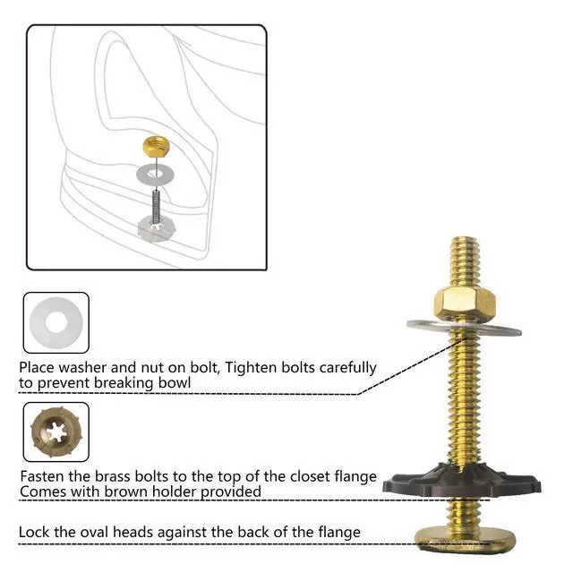 Alt view image 14 of 14 - Wax Ring or Toilet, Extra Thick Wax Ring Replacement Kit with lange Bolts | 1.6'' Thick, Extra Thick or Deep langes, its 3 in. or 4 in. Lines, Standard loor Mount Toilets, or DIYers and Pros