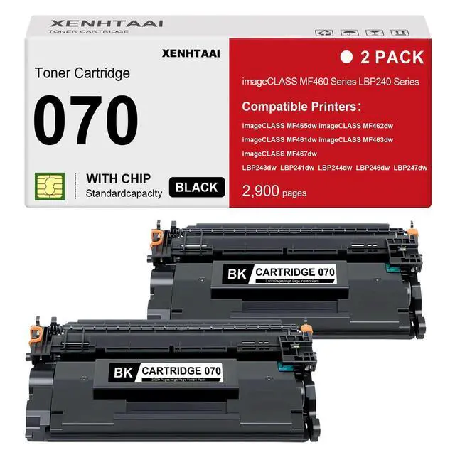 Alt view image 8 of 14 - 070 Toner Cartridge 2 Pack Compatible for Canon 070 070H Toner Cartridge crg-070 Work for imageCLASS MF465dw MF462dw LBP247dw LBP247dw LBP246 Laser Printers (2,900 Pages,Black)