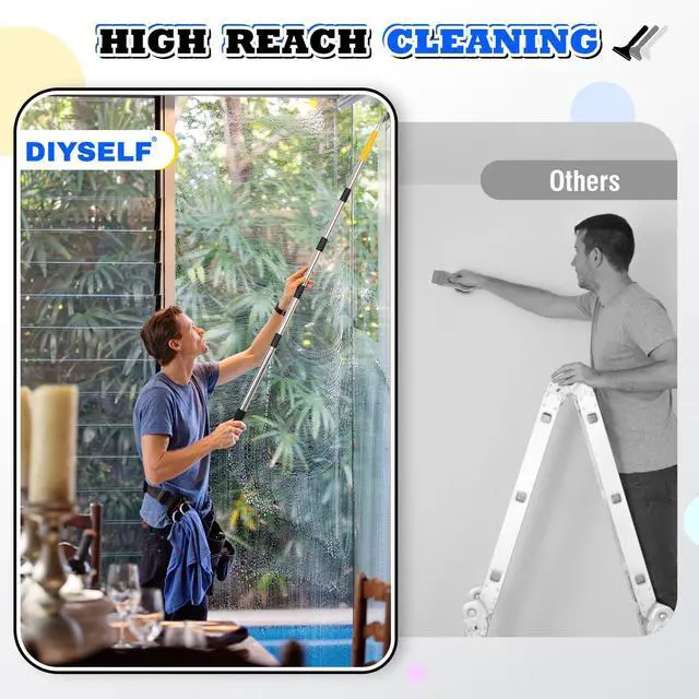 Alt view image 9 of 12 - Scraper Tool 5.4 ft (65 in), Adjustable Floor Scraper | Heavy-duty paint scraper with 4-Inch Razor Blade, long-handle razor scraper for cleaning windows, glass, shower, gum, tile