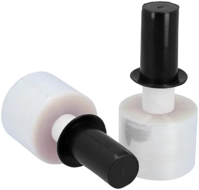 Alt view image 8 of 14 - PSBM Mini Stretch Wrap with Extended Core Spinner Handles, 18 Rolls 3 Inch x 1000 Feet 90 Gauge Heavy Duty Clear Plastic Wrap Industrial Strength Shrink Film for Moving, Packing & Shipping