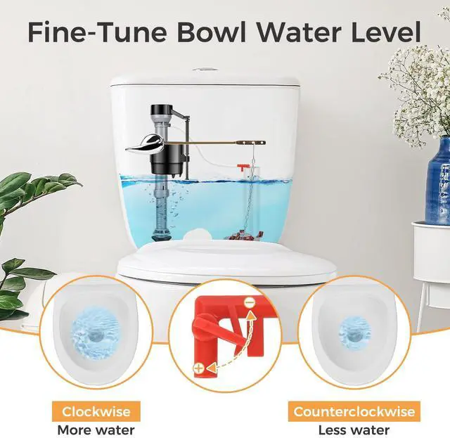 Alt view image 14 of 14 - Universal Toilet Flusher Replacement Kit, Toilet Fill Valve and 2-Inch Flapper Replacement Kit, Toilet Repair Kit Inside Tank, Adjustable, Quiet and Easy to Install (1-Pack)