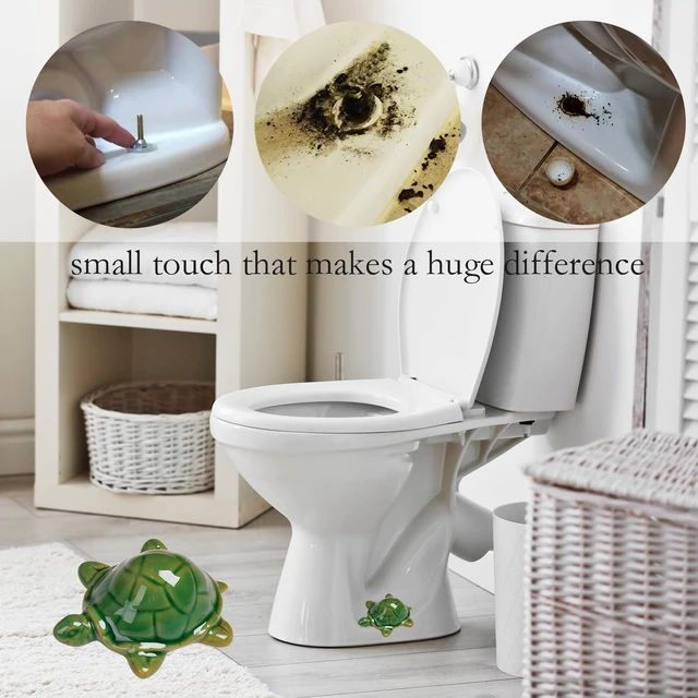 Alt view image 8 of 10 - Toilet Bolt Caps, Decorative Toilet Bolt Covers, Ceramic Cute Frog Covers Toilet Bolts Bathroom Decor Easy Installation Set of 2 (2pcs Green Turtle)