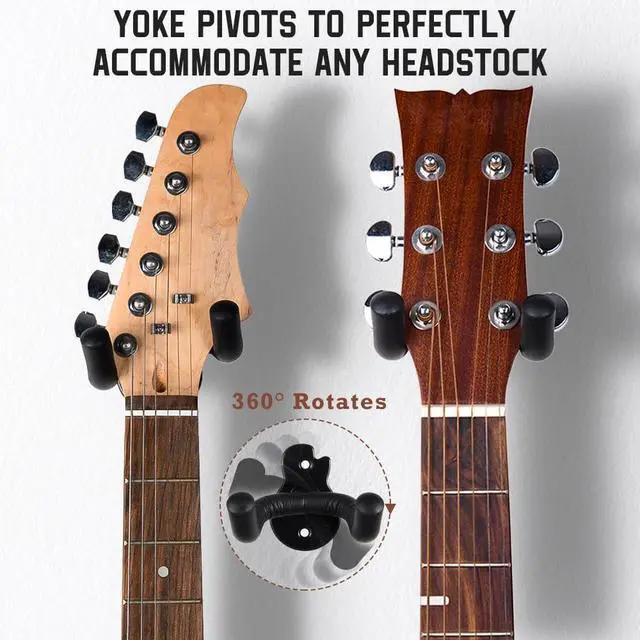 Alt view image 8 of 12 - 30Pack Guitar Hanger Bulk Wall Mount Hook Black Metal Guitar Holder Black