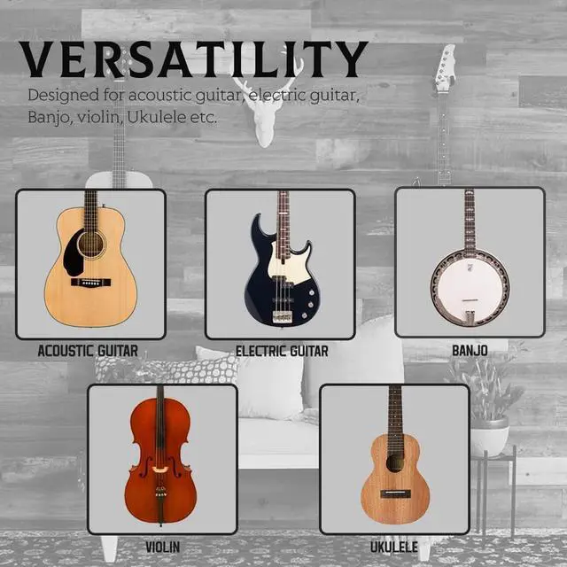 Alt view image 11 of 12 - 30Pack Guitar Hanger Bulk Wall Mount Hook Black Metal Guitar Holder Black