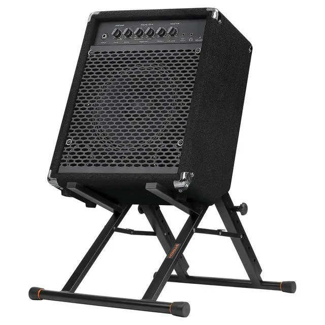 Alt view image 8 of 14 - SAT-03 High-Profile Tilt-Back Guitar Amp Stand, Black | Fully collapsible guitar combo speaker stand