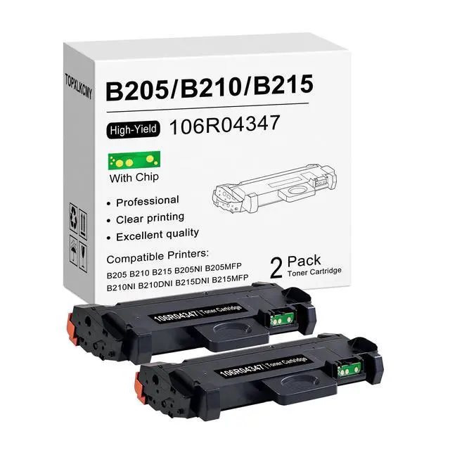 Alt view image 7 of 12 - B205/ B210/ B215 (2-Pack, High Yield) Black Toner Cartridge Replacement for Xerox B205 B210 B215 B205NI B205MFP B210DNI B215DNI B215MFP - 106R04347