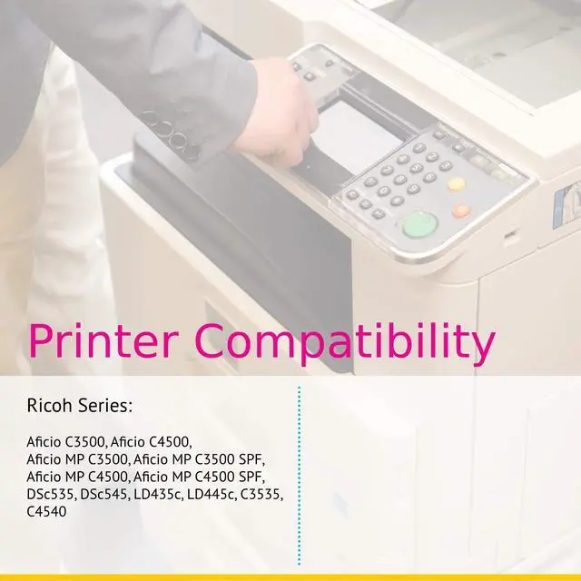 Alt view image 11 of 12 - CS Replacement Toner Cartridge Compatible with Ricoh C3500 888604 Black C3500 C4500 MP C3500 MP C3500 SPF MP C4500 MP C4500 SPF DSc535 DSc545 Black