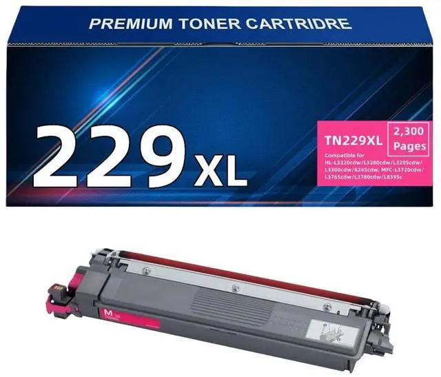 Alt view image 2 of 2 - TN229XL Toner Cartridge Replacement for Brother TN229 TN229XL Magenta High Yield Toner Cartridge Work for Brother HL-L3280CDW HL-L3220CW MFC-L3720CDW MFC-L3780CDW Printers (TN229XL-Magenta)