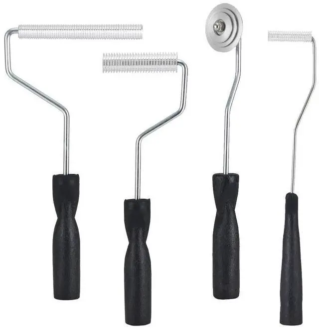 Alt view image 8 of 14 - Fiberglass Roller Tools Kit, 4pcs Fiberglass Resin Laminating Bubble Roller Set for Tub Shower Bathtub Boat Repair