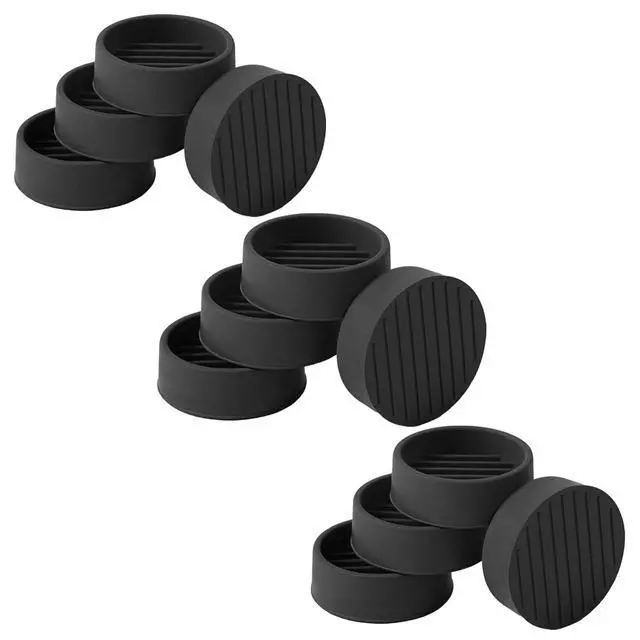 Alt view image 8 of 14 - Rubber Furniture Caster Cups, Non-Slip Round Furniture Pads, 1.5" | Inner & Outer Anti-Slip Texture Helps Keep Beds and Couches from Sliding While Protecting Hardwood, Tile & Other Floors